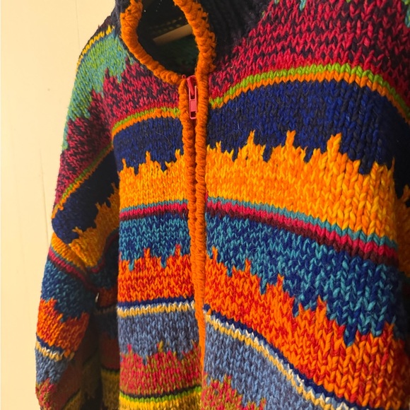 Colorful Zip-Up Sweater - Picture 4 of 4